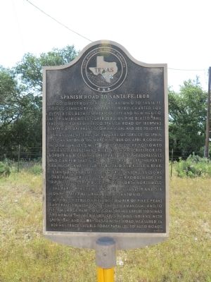Spanish Road to Santa Fe 1808 Marker. Click for full size. Spanish Road to Santa Fe 1808 Marker image. Click for full size.