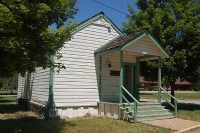Plumas County’s First School House Marker. Click for full size. Plumas County’s First School House Marker image. Click for full size.