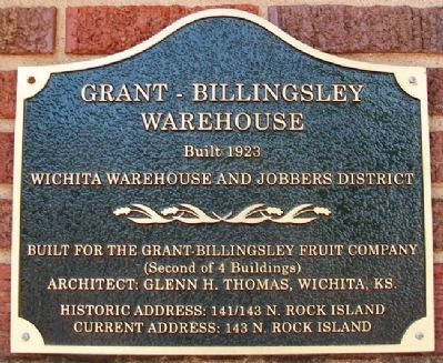 Grant-Billingsley Warehouse Marker image. Click for full size.