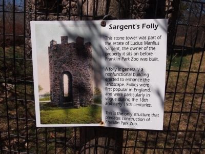 Sargent's Folly Marker. Click for full size. Sargent's Folly Marker image. Click for full size.