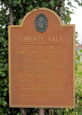 "Liberty Hall" Marker image. Click for full size.