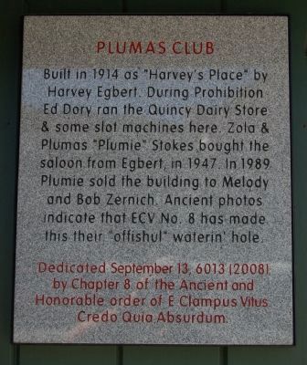Plumas Club Marker image. Click for full size.