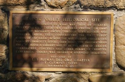 Meadow Valley Historical Site Marker image. Click for full size.