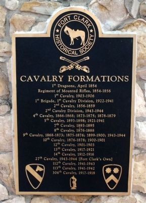 Cavalry Formations Plaque image. Click for full size.