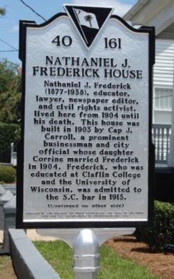 Nathaniel J. Frederick House Marker image. Click for full size.