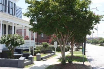 Nathaniel J. Frederick House Marker, looking south along Park Street image. Click for full size.