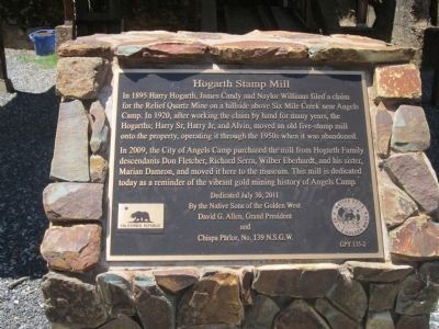 Hogarth Stamp Mill Marker. Click for full size. Hogarth Stamp Mill Marker image. Click for full size.