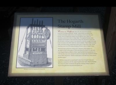 The Hogarth Stamp Mill Marker image. Click for full size.