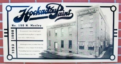 Hockaday Paint Company Marker. Click for full size. Hockaday Paint Company Marker image. Click for full size.