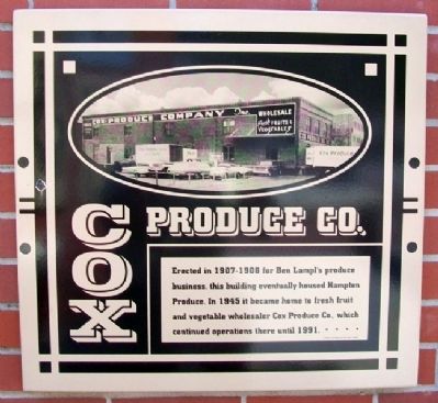 Cox Produce Company Marker image. Click for full size.