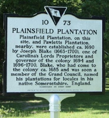 Plainsfield Plantation Marker image. Click for full size.