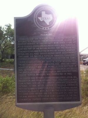 Town of Fashing Marker image. Click for full size.