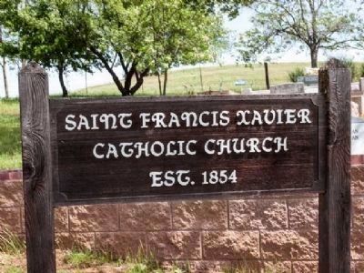 Saint Francis Xavier Catholic Church Sign image. Click for full size.