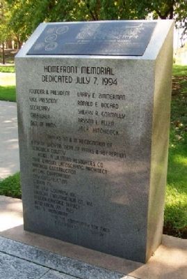 Vietnam War and Homefront Memorial. Click for full size. Vietnam War and Homefront Memorial image. Click for full size.