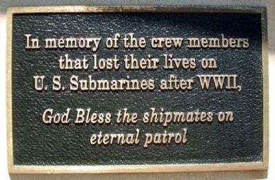 U.S. Submariners On Eternal Patrol Since World War II Memorial image. Click for full size.