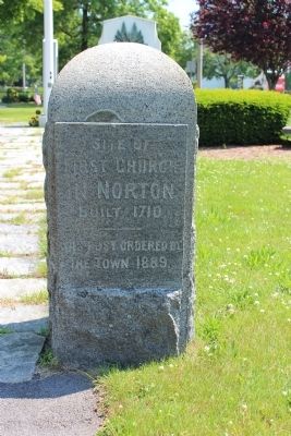 Site of First Church in Norton Marker image. Click for full size.