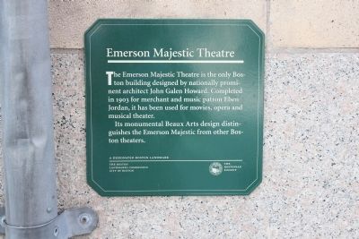 Emerson Majestic Theatre Marker image. Click for full size.