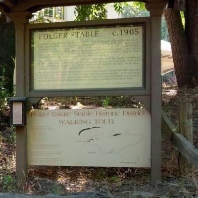 Folger Stable c.1905 Marker and Walking Tour Map image. Click for full size.