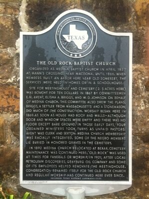 Old Rock Baptist Church Marker image. Click for full size.