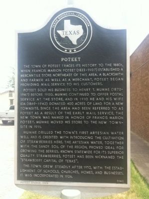 Poteet Marker. Click for full size. Poteet Marker image. Click for full size.