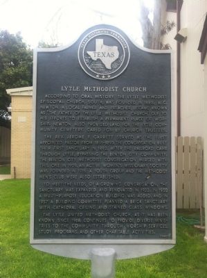 Lytle Methodist Church Marker image. Click for full size.