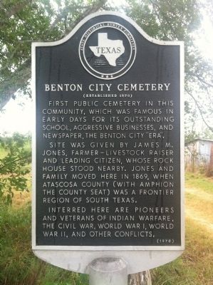 Benton City Cemetery Marker image. Click for full size.