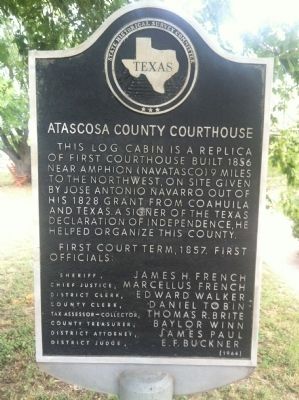 Atascosa County Courthouse Replication of First Marker image. Click for full size.