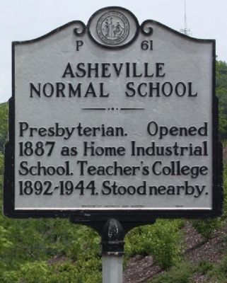 Asheville Normal School Marker image. Click for full size.