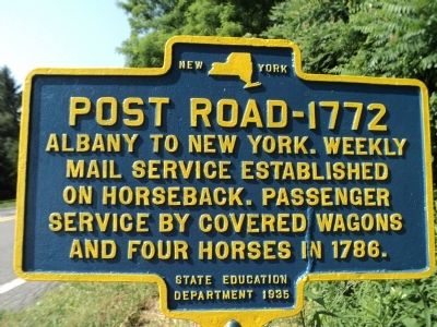 Post Road - 1772 Marker image. Click for full size.