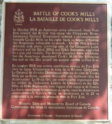 Battle of Cook's Mill Marker. Click for full size. Battle of Cook's Mill Marker image. Click for full size.