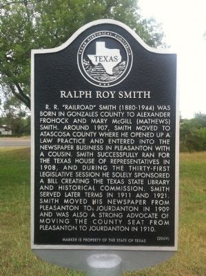 Ralph Roy Smith Marker image. Click for full size.