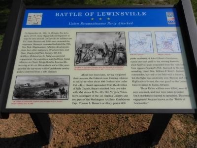 Battle of Lewinsville marker. Click for full size. Battle of Lewinsville marker image. Click for full size.