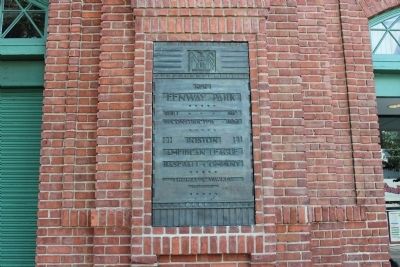 New Fenway Park Marker image. Click for full size.