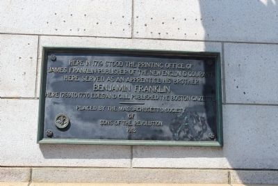 New England Courant Marker. Click for full size. New England Courant Marker image. Click for full size.