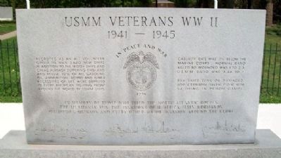 USMM Veterans of World War II Memorial (Side A) image. Click for full size.