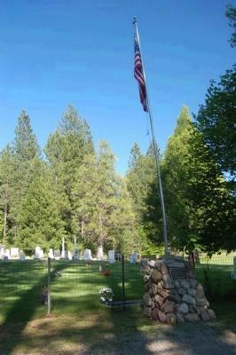 Meadow Valley Cemetery, Marker and Flagpole. image. Click for full size.
