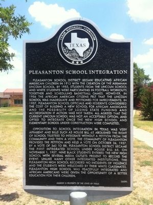 Pleasanton School Integration Marker image. Click for full size.