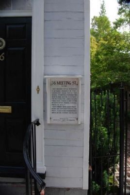 36 Meeting Street Marker. Click for full size. 36 Meeting Street Marker image. Click for full size.