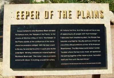Keeper of the Plains Marker image. Click for full size.