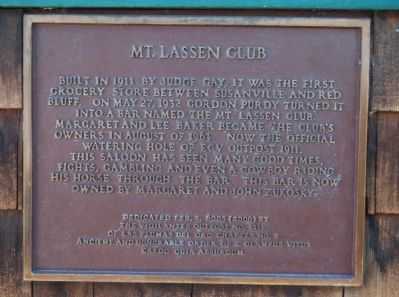 Mt Lassen Club Marker image. Click for full size.