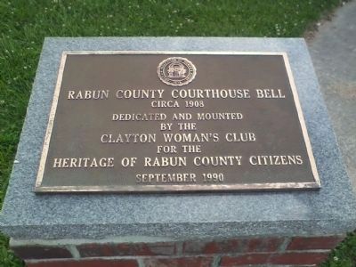 Rabun County Courthouse Bell Marker image. Click for full size.