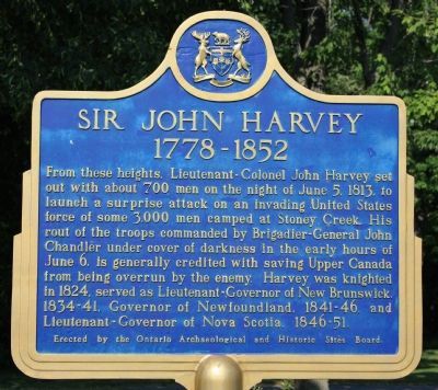 Sir John Harvey 1778 - 1852 Marker image. Click for full size.