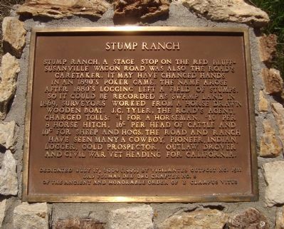 Stump Ranch Marker image. Click for full size.