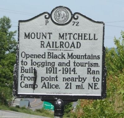 Mount Mitchell Railroad Marker image. Click for full size.