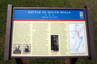 Battle of South Mills CWT Marker image. Click for full size.