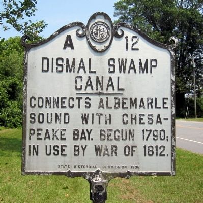 Dismal Swamp Canal Marker. Click for full size. Dismal Swamp Canal Marker image. Click for full size.