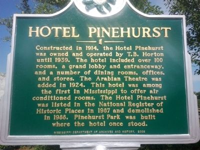 Hotel Pinehurst Marker image. Click for full size.
