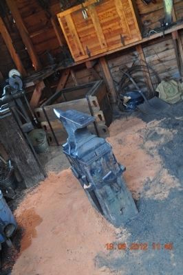 Blacksmith Shop inside. Click for full size. Blacksmith Shop inside image. Click for full size.