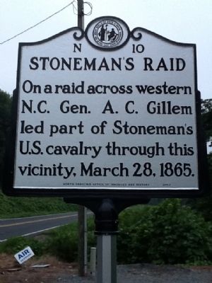 Stoneman's Raid Marker image. Click for full size.