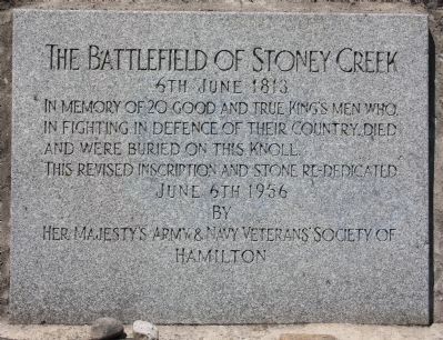 The Battlefield of Stoney Creek Marker image. Click for full size.